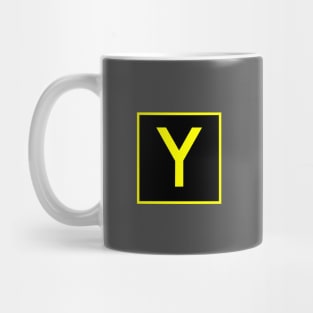 Y - Yankee - FAA taxiway sign, phonetic alphabet Mug